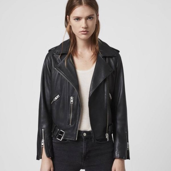 All Saints Jackets & Blazers - All Saints Balfern leather biker jacket